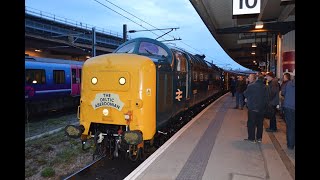 The Deltic Aberdonian  55002 The Kings Own Yorkshire Light Infantrys return  12th April 2014 [upl. by Asli958]