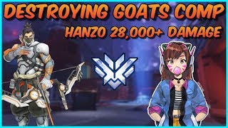 quotYOU HAVE 28000 DAMAGEquot DESTROYING Goats Comp as Hanzo Overwatch Top 500 Hanzo Samito [upl. by Maxi]