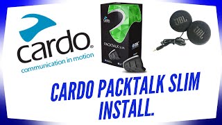 CARDO PACKTALK SLIM INSTALL amp JBL SPEAKERS [upl. by Noxid]