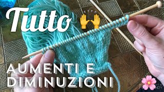 🌸TUTTO su aumenti e diminuzioni ai ferri🙌🧶🥢5 diversi tipi di aumento 3 tipi di diminuzione [upl. by Delle]