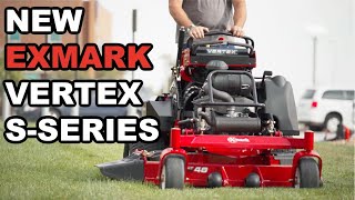 New Exmark Vertex SSeries Stand On Lawn Mowers for 2022 [upl. by Arinay]