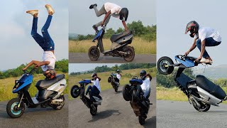 Amazing Freestyle Stunts on HONDA DIO Scooters Ft Team Legacy GOA [upl. by Grimona]