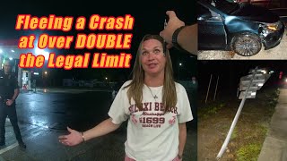 Entitled Woman Flees Car Crash at Over DOUBLE the Legal Limit [upl. by Lezlie869]