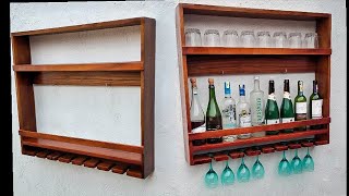 MINI BAR  facil de hacer  woodworking [upl. by Orrocos]