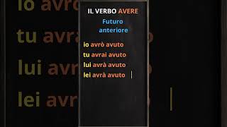 IL VERBO AVERE  FUTURO ANTERIORE [upl. by Samp]