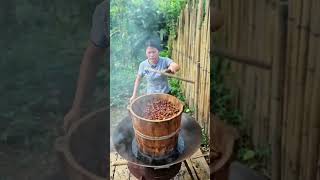 Ancient rosehip juice making method shorts viralshorts traditional villagelife healing [upl. by Dalt]