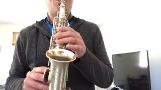 1921 Buescher True Tone Curved Soprano Saxophone Demo wwwdcsaxcom [upl. by Yeltihw938]