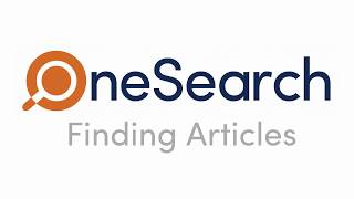 OneSearch  Finding Articles [upl. by Enyalb]