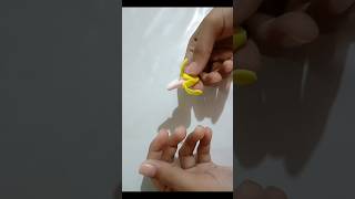 Clay banana clayfruits clayart shorts youtubeshorts craft [upl. by Aramad]