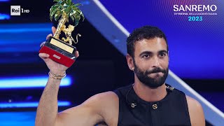 Sanremo 2023  Marco Mengoni vince la 73esima edizione del Festival con Due vite [upl. by Ardnos868]