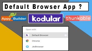 Default Browser App Extension  WebView Default Browser in Kodular  Thunkable  Appybuilder [upl. by Zsazsa]