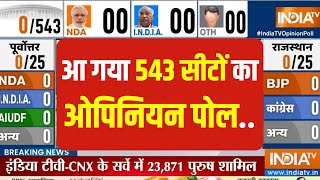 Lok Sabha Opinion Poll 2024 तो आ गया देश के 543 सीटों का सटीक सर्वे  India TV CNX  Survey [upl. by Ahilam635]