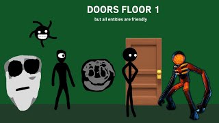 DOORS FLOOR 1 But all Entities are… NICE Entire Full Gameplay [upl. by Ybroc]