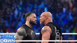 WWE September 122024  Roman Reigns Vs Goldberg  SmackDown Live Full Match [upl. by Hannavahs]