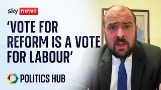 A vote for Reform UK is a vote for Labour Tory chairman says [upl. by Divadleahcim]