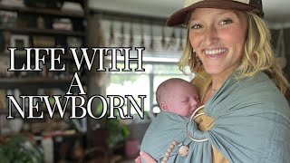 Day In The Life with a Newborn  VLOG [upl. by Neetsirk116]