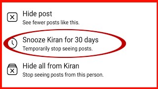How To Use Snooze For 30 Days On Facebook [upl. by Aytida]