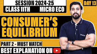 Microeconomics  Consumers Equilibrium  Chapter 2  Part 2 [upl. by Culberson]