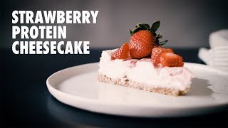 Gymgrossisten Kitchen  Strawberry Protein Cheesecake [upl. by Adilem791]