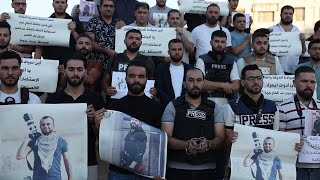 Protest in northern Syria after local journalist arrested by Turkishbacked authorities [upl. by Lleryd]