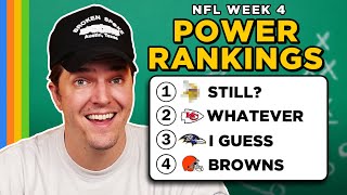 Our Week 4 POWER RANKINGS [upl. by Auop102]