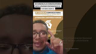 SE CANCELA Convocatoria Beca Jóvenes Escribiendo el Futuro 20242 [upl. by Charline]