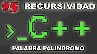 RECURSIVIDAD PALABRA PALINDROMO EN C [upl. by Ellegna352]