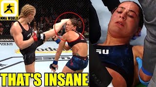 MMA Community Reacts to one of the most brutal KO in Womans MMA Valentina Shevchenko vs EyeDana [upl. by Llyrehc]