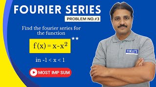 FOURIER SERIES SOLVED PROBLEM 3 LECTURE 11 TIKLESACADEMY [upl. by Athalee]