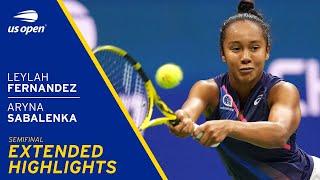 Leylah Fernandez vs Aryna Sabalenka Extended Highlights  2021 US Open Semifinal [upl. by Atiker]