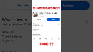 New Update All New Cheat Codes in Indian bike driving 3d Indian bike driving 3d new update shorts [upl. by Milena]