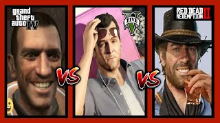 GTA 4 vs GTA 5 vs RDR2 Physics Glitches and Absolute Madness [upl. by Rosenblum]