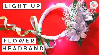 DIY Flower Headband Tutorial  How to Make a Flower Girl Headband for Winter Weddings [upl. by Huntley]