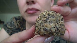 SassEsnacks ASMR Healthy Snacks  Part 4  Eating Sounds  No Bake Oatmeal Bites [upl. by Eecyal]