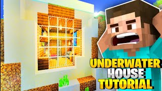 UNDERWATER HOUSE TUTORIAL 😲😲😳🤯 minecraft minecraftguide viral tutorial [upl. by Herrick]