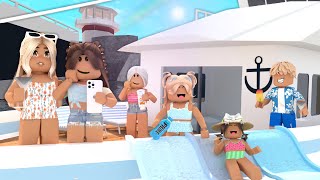 Family VACATION ON A CRUISE SAW TAYLORS CRUSH ARCADE POOL amp MORE VOICE Roblox Bloxburg Roleplay [upl. by Nnylahs477]