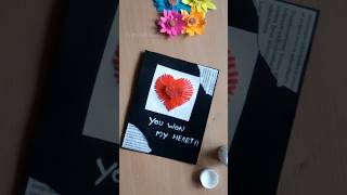 DIY thread heart ❤️  diy paper handmade heart craft thread shorts Crafts With Narmu [upl. by Lukin]