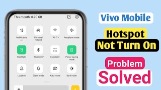 Vivo mobile hotspot not turning on problem Solved  Vivo Hotspot problem Solved [upl. by Pillihp]