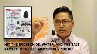 Budesonide Nasal  Sinus Rinse Tutorial  how to make it and use it and why [upl. by Ardra192]