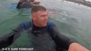 Body Boarding And Surfing At Polzeath North Cornwall With 34ft Surf Forecast [upl. by Drice]