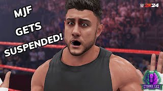 MJF SUSPENDED  Wyatt 6 Invades AEW Chapter 2  Strange Tales WWE 2k24 [upl. by Edouard33]