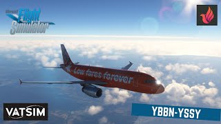 Microsoft Flight Simulator 2020  Brisbane YBBN  YSSY Sydney  Fenix A320  Vatsim [upl. by Eanaj116]