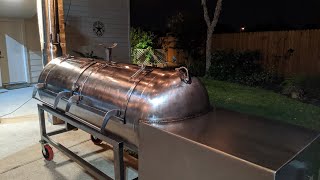 First BBQ Smoker Build 250 gallon propane tank [upl. by Yboj]