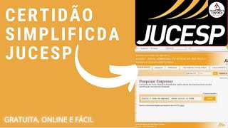 Como emitir a certidão da JUCESP [upl. by Lilias]