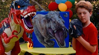 Birthday Party Dinosaur Toys TRexRanch  Moonbug Kids Explore With Me  Dinosaur Videos for Kids [upl. by Coad]