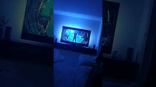 Philips hue play gradient lightstrip on a 98inch samsung [upl. by Eseilanna181]