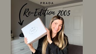 THE MOST ICONIC BAG OF 2021  UNBOXING PRADA REEDITION 2005 in saffiano leather [upl. by Fernand144]