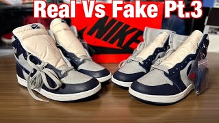 Air Jordan 1 High OG 85 Georgetown Real Vs Fake Review Best OG 85 rendition [upl. by Einalam]