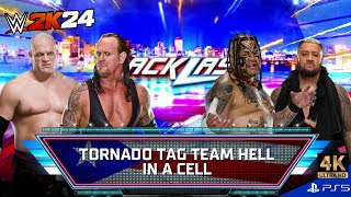 Brothers of Destruction vs Samoan Warriors  WWE 2K24 Hell in a Cell Tornado Tag With Entrances [upl. by Ainet]