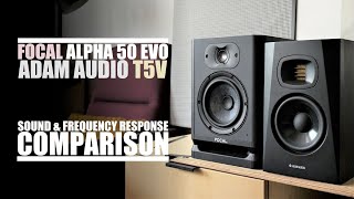 DSAUDIOreview  Focal Alpha 50 EVO vs Adam Audio T5V  soundDEMO [upl. by Lejeune239]